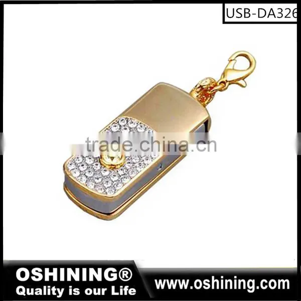 High Quality Jewelry Diamond Swivel Usb Flash Drive for Promotional Gift (USB-DA326) photo-2