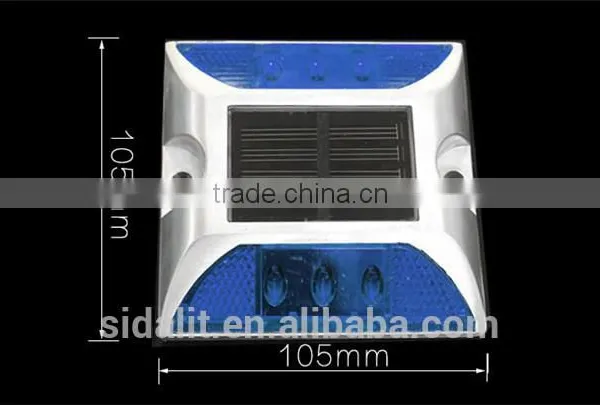 Easy Installation White 600mAH NI-MH Battery Road Side Solar Road Stud Flashing Light photo-2