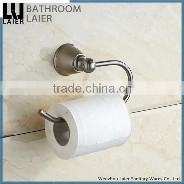 Contemporary Factory Supplier Zinc Alloy Brush Nicked Bathroom Sanitary Items Wall Mounted Toilet Paper Holder photo-4