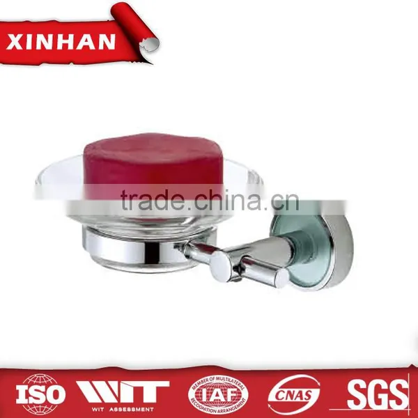 Home Daily Use Round Clear Glass Hotel Dish Holder