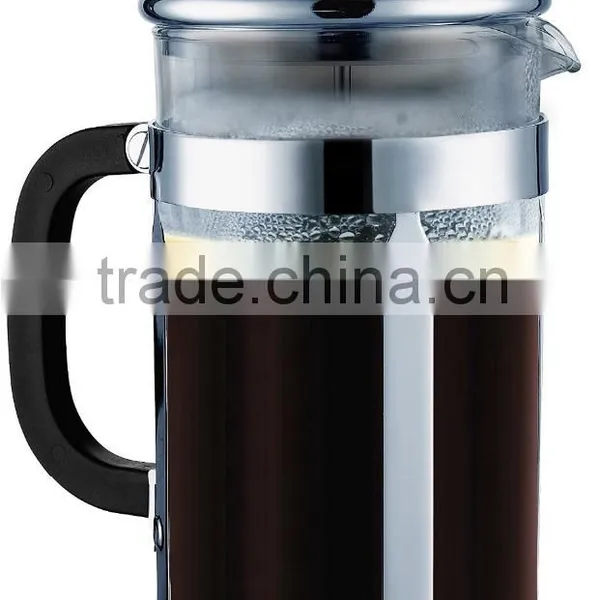 1000ml Double Wall Stainless Steel and Glass French Press,French Coffee Press