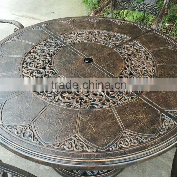 2016 Hot Selling Cast Aluminum 4 Seats Round Garden Set photo-5