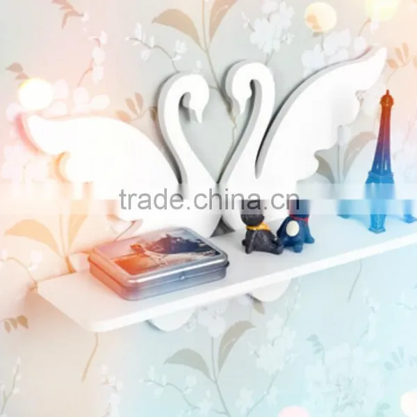 2015 Hot Sale Decorative Pure White WPC Carved Display Hollow Out Floating Shelf photo-4