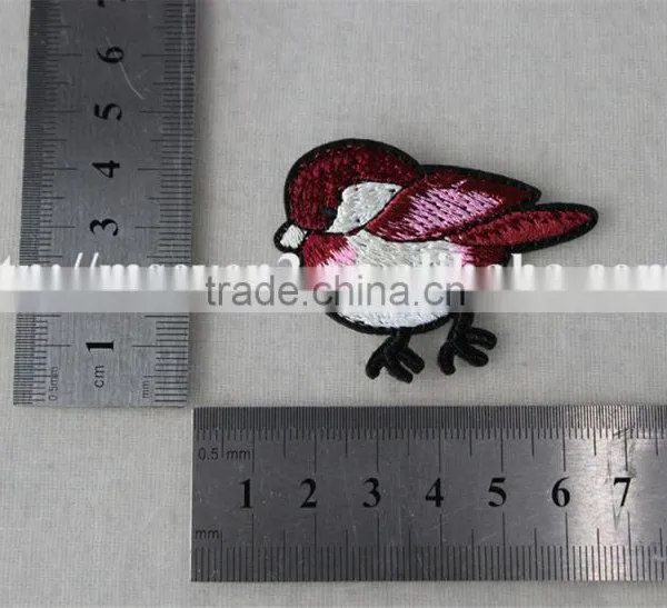 High Quality Red Color Polyester Fabric Neck Collar Patch Embroidery for Sale photo-6