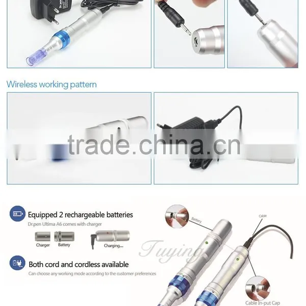 Wholsela Manufacture Dr.pen A6 Wireless Derma Stamp Electric Pen With 2 Battery photo-4