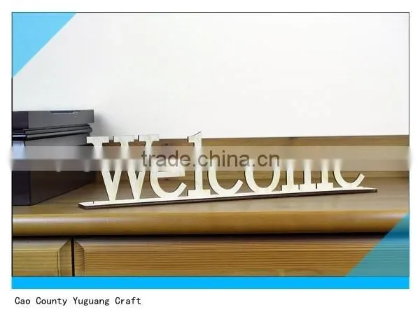 WELCOME Home Door White Wooden Word Sign photo-2