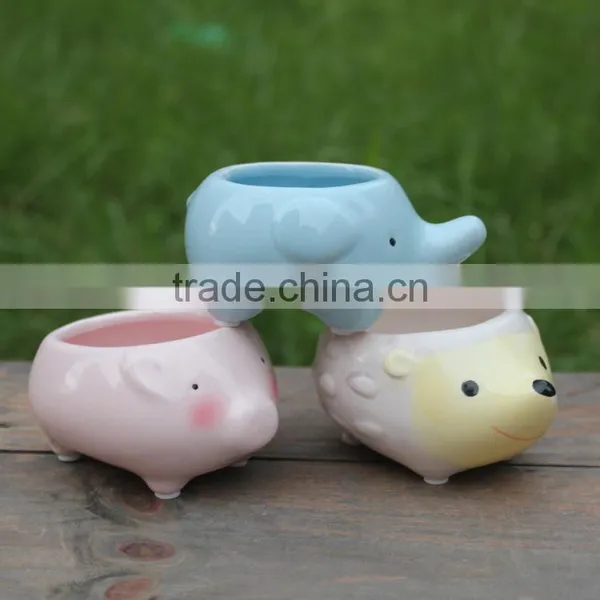 Cute Ceramic Animal Shape Planters for Succulent Plants photo-2