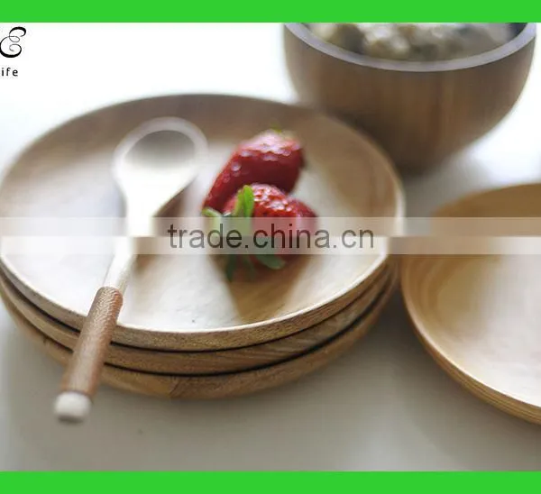 Custom Round Wood Plate Round Wooden Tray Wood Plate photo-2