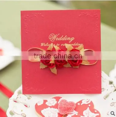 Customized Wedding Invitation Card With Flower Decoration photo-2