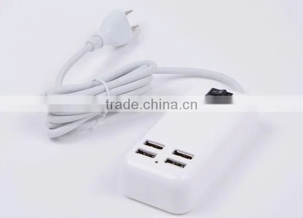 4 Usb Charger Desktop Socket 5V 30w USB CHARGER With AC Cablle Usa Cable uk Cable eu Cable Aus Cable photo-5