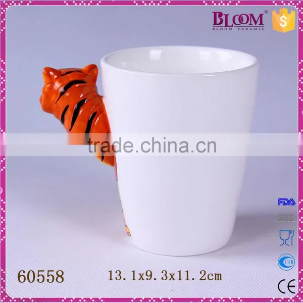 Personalized Tiger Desgin Custom Porcelain Mug photo-3