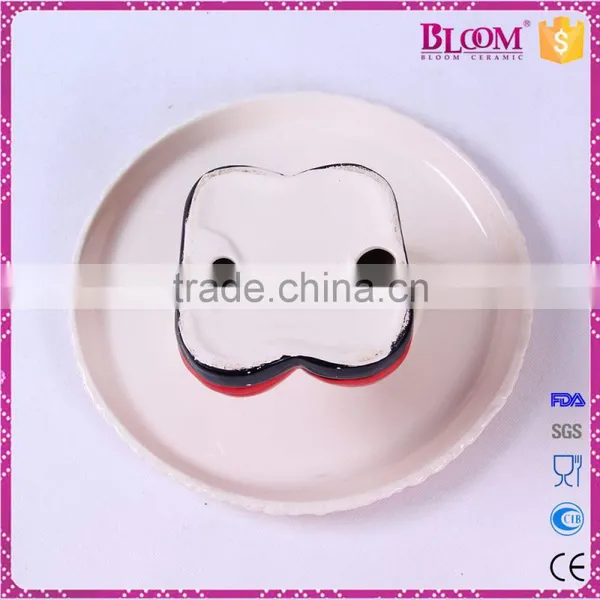 Wholesale Christmas Custom Ceramic Red Cake Holder photo-6