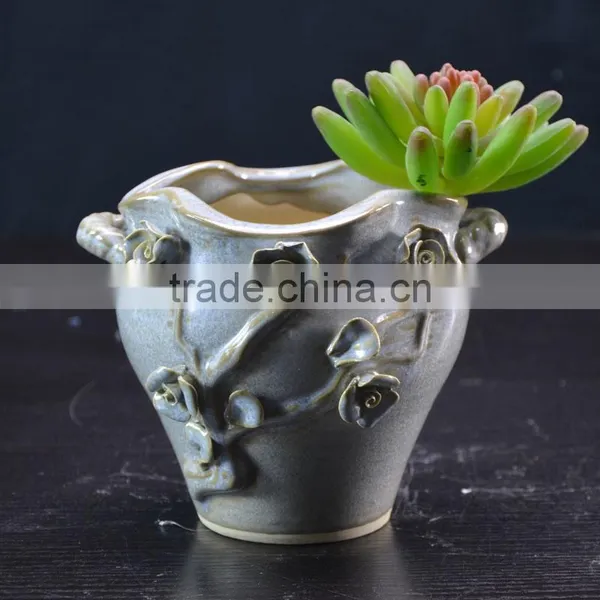Factory Ceramic Handmade Flower Pot for Garden Plant Decoration photo-2