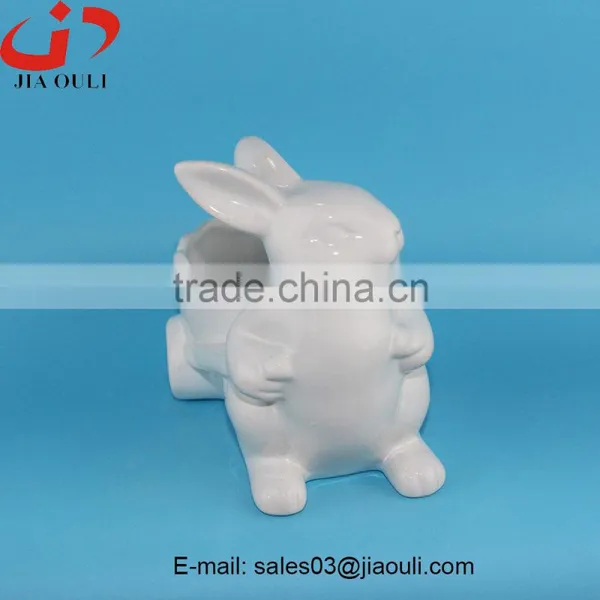 2016 New Design Popular Easter Decoration Ceramic Rabbit Planter photo-2