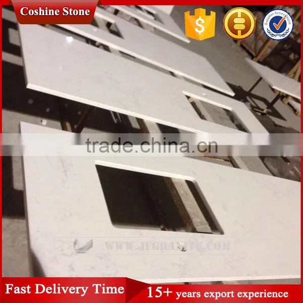 Jianfa Artificial Sparkle Crystal White Quartz Stone photo-6