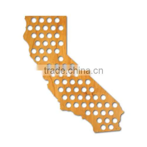Best Price Beer Cap Maps Bottle Beer Soda Pop Wood Cap Organizer photo-5