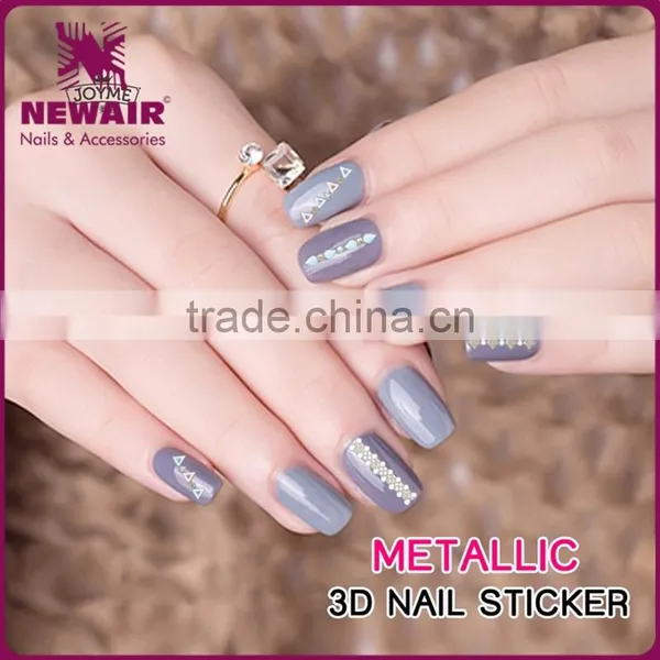 New Air Custom Metal Style DIY Decoration Nail Stickers photo-4
