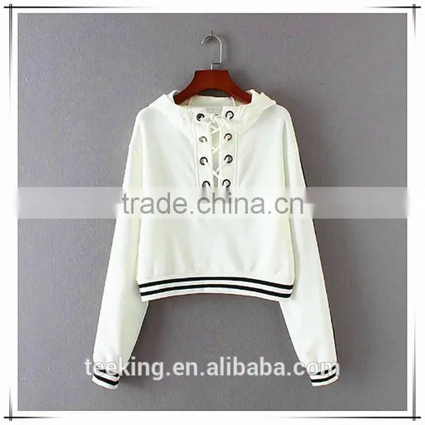 Ladies Fashion Sexy Crop Top Hoodies photo-3