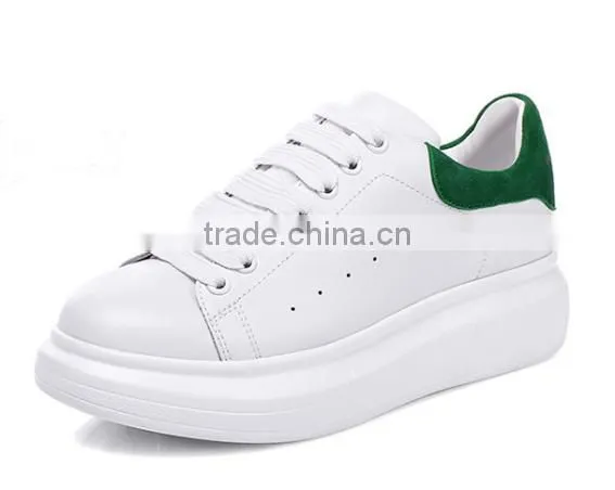 Girls Ladies White Leather Board Shoes Stock Liquidation photo-2