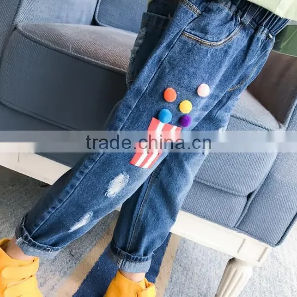 Zm35707a Wholesale New Model Girls Jeans Pants Trousers photo-2