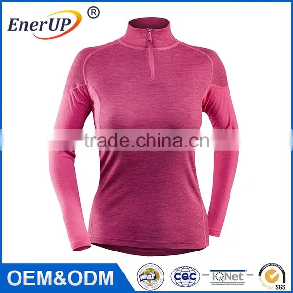 2017 Most Fashion Dri Fit Performance Mock Neck 1/2 Zip Long Sleeve Training Top Pullover Women Outdoor Sportswear photo-2