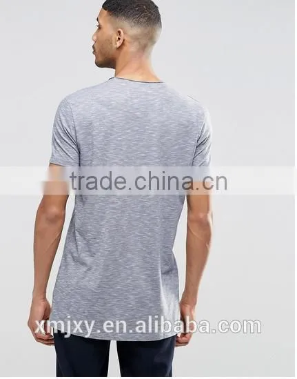China Supplier o Neck t Shirt Irregular Cutting Mens t Shirt photo-2