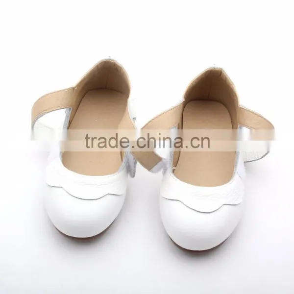 Plain White Leather Baby Mary Jane Shoes Girls Dress Shoes photo-2