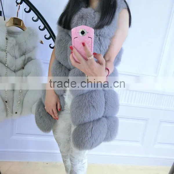 Myfur Luxury High Quality Winter Women's Coat Graceful Fox Fur Gilet Fox Fur Vest photo-3