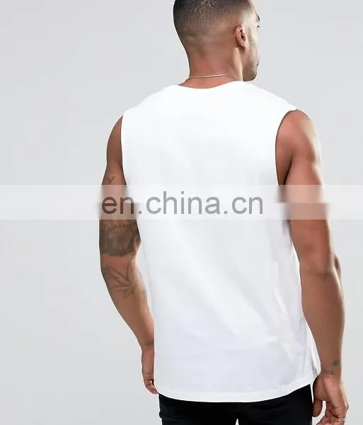 Healy no Label High Quality Gym Sport Cotton Custom Spandex Bodybuilding Tank Top Men photo-3