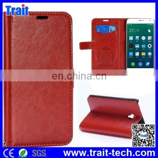 Crystal Grain Pattern Wallet Style Magnetic Flip Stand PC+PU Leather Case for Meizu MX4 photo-4