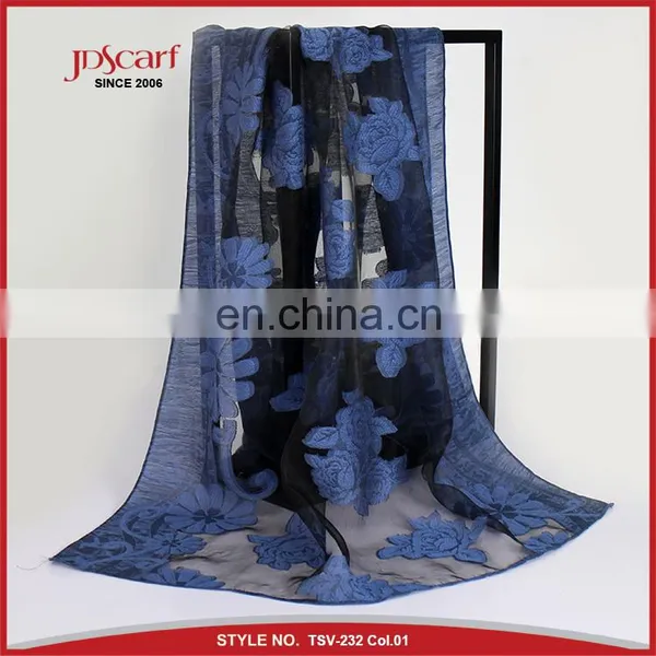 Latest Design Best Pretty Scarves Colorful Flower Pretty Scarf Fashion