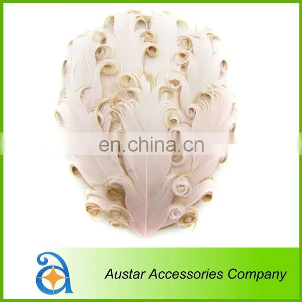 3 Tones TOURQUOISE/LIME/WHITE Curly Goose Feather Pads,Nagoire Feather Pads for Baby DIY Headband photo-6
