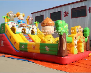 Party Rental Inflatable Trampoline Bouncer Playground Games for Children and Adult Size 10*5m photo-5