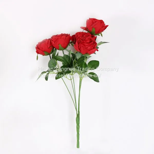 Wholesale Artificial Flower Bouquet 7 Heads Silk Rose photo-5