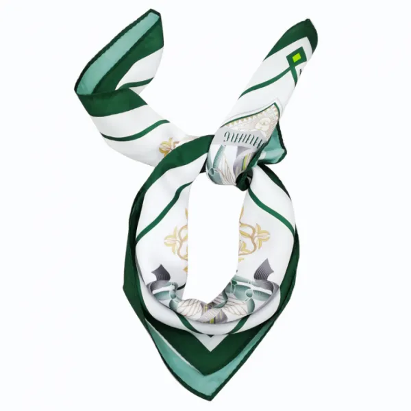 Custom Digital Satin Printed Hand Rolled Hem Silk Women Scarves 2019 photo-5