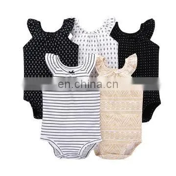 Wholesale 2018 Fashion Baby Clothes Soft Cotton Romper Ruffle Sleeve Baby Romper Suit photo-5