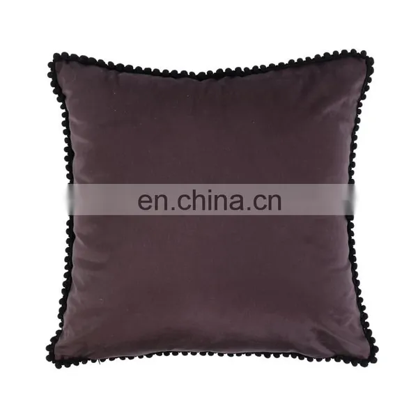 3D Flower Colorful Printed Decorative Pompom Linen Square Cushions Cushion for Chair Sofa photo-3