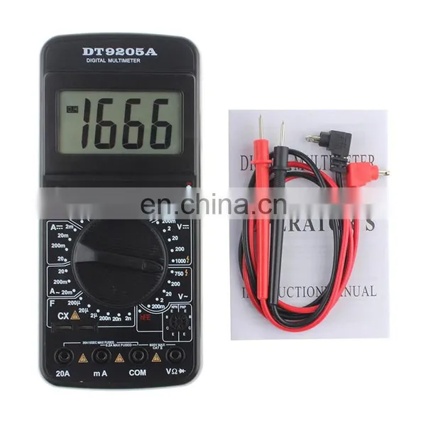 Multimeter Multimetro Digital Pantalla LCD Profesional Dt-9205a Pantalla LCD photo-2