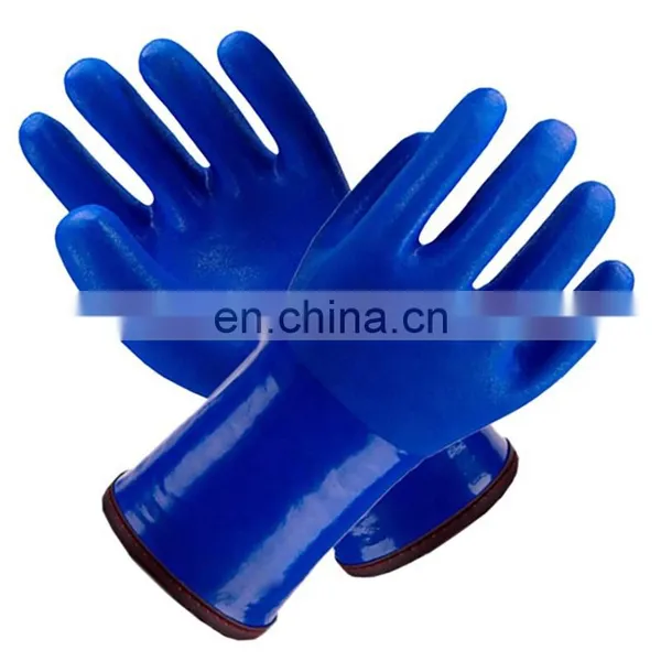 30CM Warm Winter Safety Glove Anti Cold Cashmere Liner Thermal Chemical Proof Gloves Outdoor Oil Resistant Work Gloves photo-4