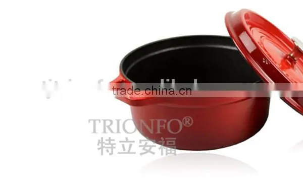 Factory Price Trionfo Antique Cast Iron Red Enamel Pot photo-2