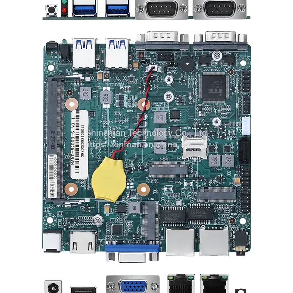 Intel Kaby-Lake/Sky-Lake Nano PC Motherboard w/ Dual 4K Display DDR4 2 Gigabit LAN 2 COM 6 USB GPIO photo-2