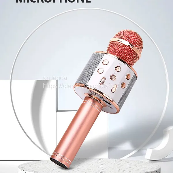 Portable ABS Karaoke Handheld Microphone BT Radio Speaker Consender Handheld Studio Microphone for Smartphone photo-5