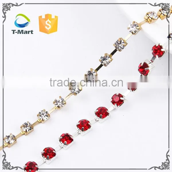 Wholesale 4 Row Rhinestone Chain for Shoes Boots Decoration photo-5