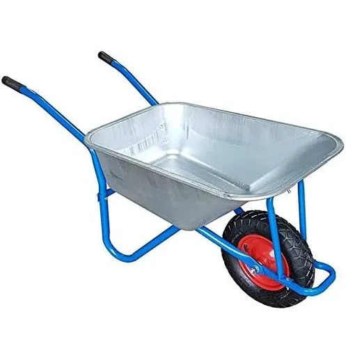 Single Wheel 6cbf Construction Trolley Wheel Barrow Metal Handle Metal Tub photo-3