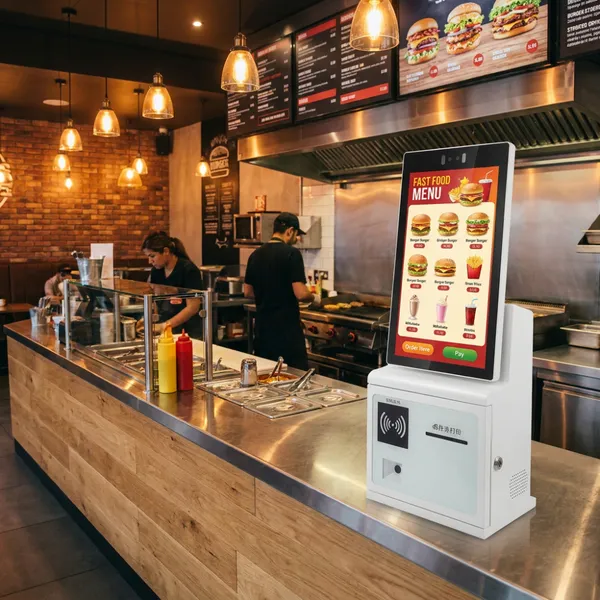 Aonpos APK27 Capacitive Touch Interactive Kiosk High Speed Payment Terminal Fast Food Self-service Terminal photo-4