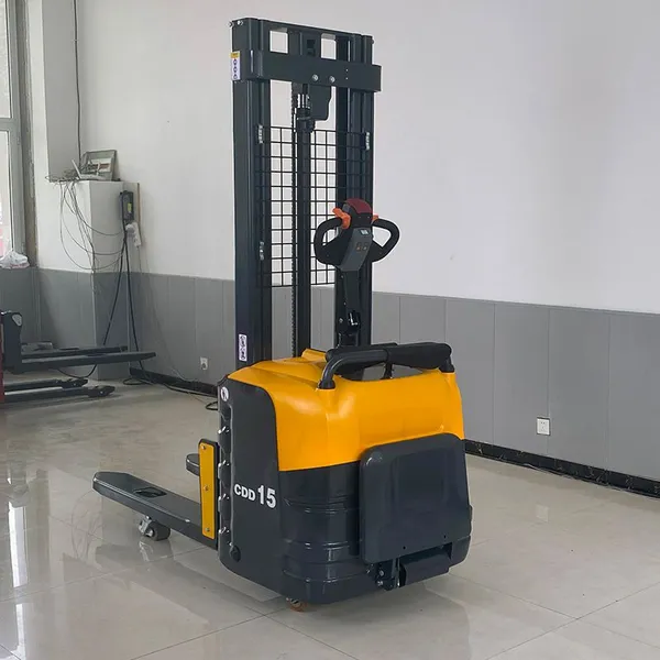 Free Shipping Electric Pallet Stacker Crane 1.5-ton Walking Electric Stacker Crane Supports Customized Product CE Certification photo-2