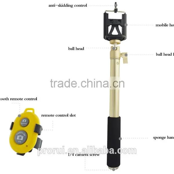 New Products 2016 Innovative Product Stability Multi-angle Rotation Laser With Selfie Stick With Mobilephone Clip photo-2