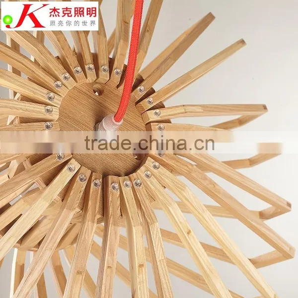 Wooden LED Pendant Light JK-8005B-05 New Designer Lighting Decoration Wooden Pendant Lamp photo-4