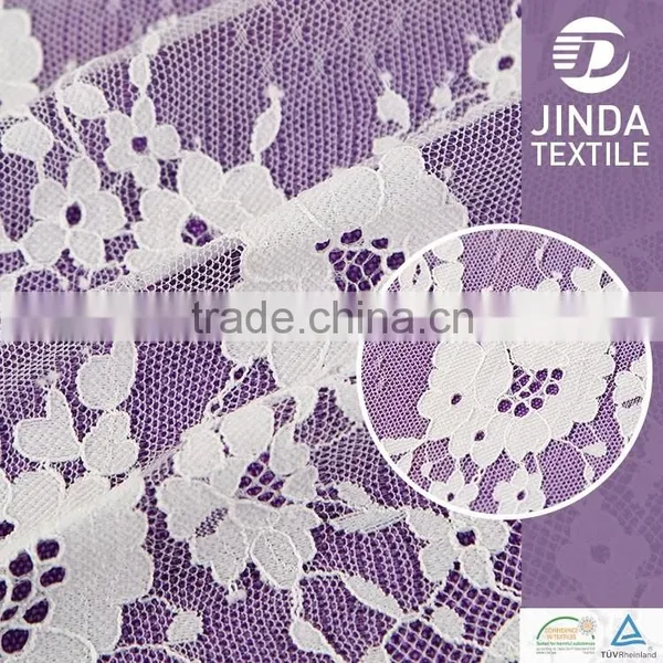 2016 New Design Eyelash White Lace French Fabric photo-5