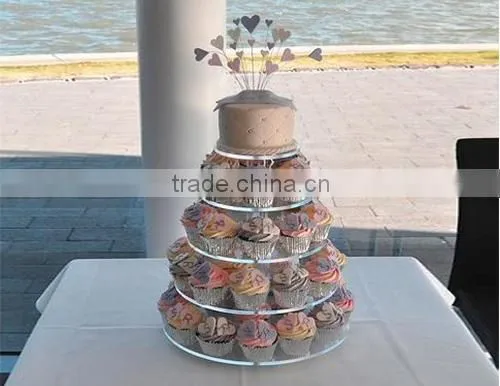 2016 new style clear acrylic wedding cake stands for wedding acrylic cake display